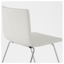 Фото1.Крісло, хромований, Мьюкі Кавато білий BERNHARD IKEA 201.530.68